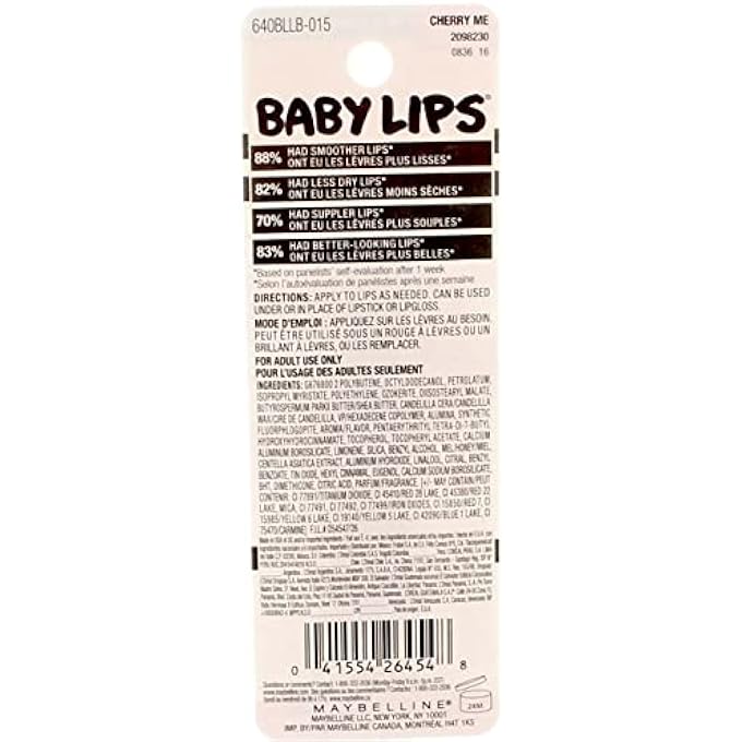 rayihni BABY LIPS MOISTURIZING LIP BALM , CHERRY ME 0.15 OZ (PACK OF 2) - Image 4